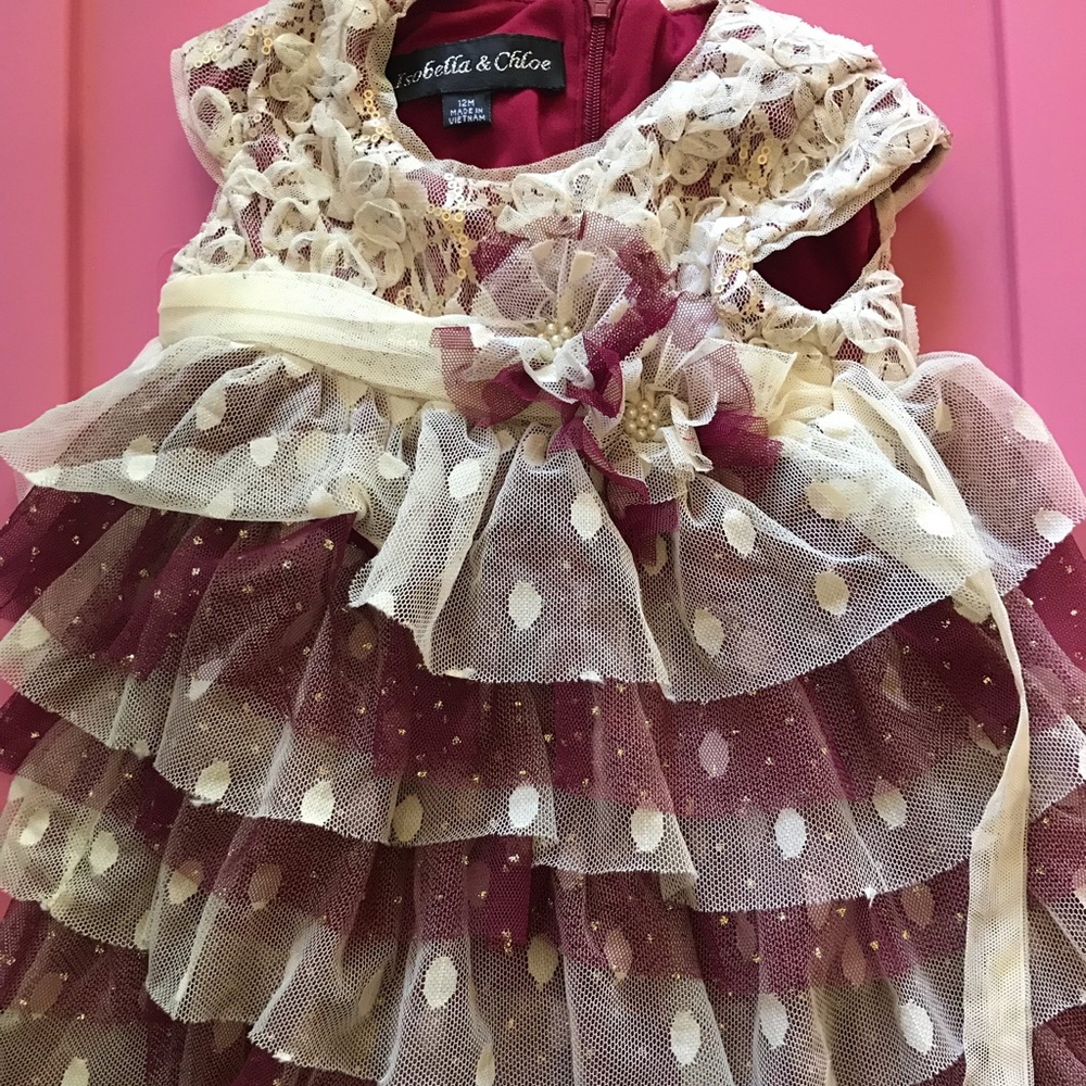 Chloe& Isabella Lace Dress. 12 mos.
